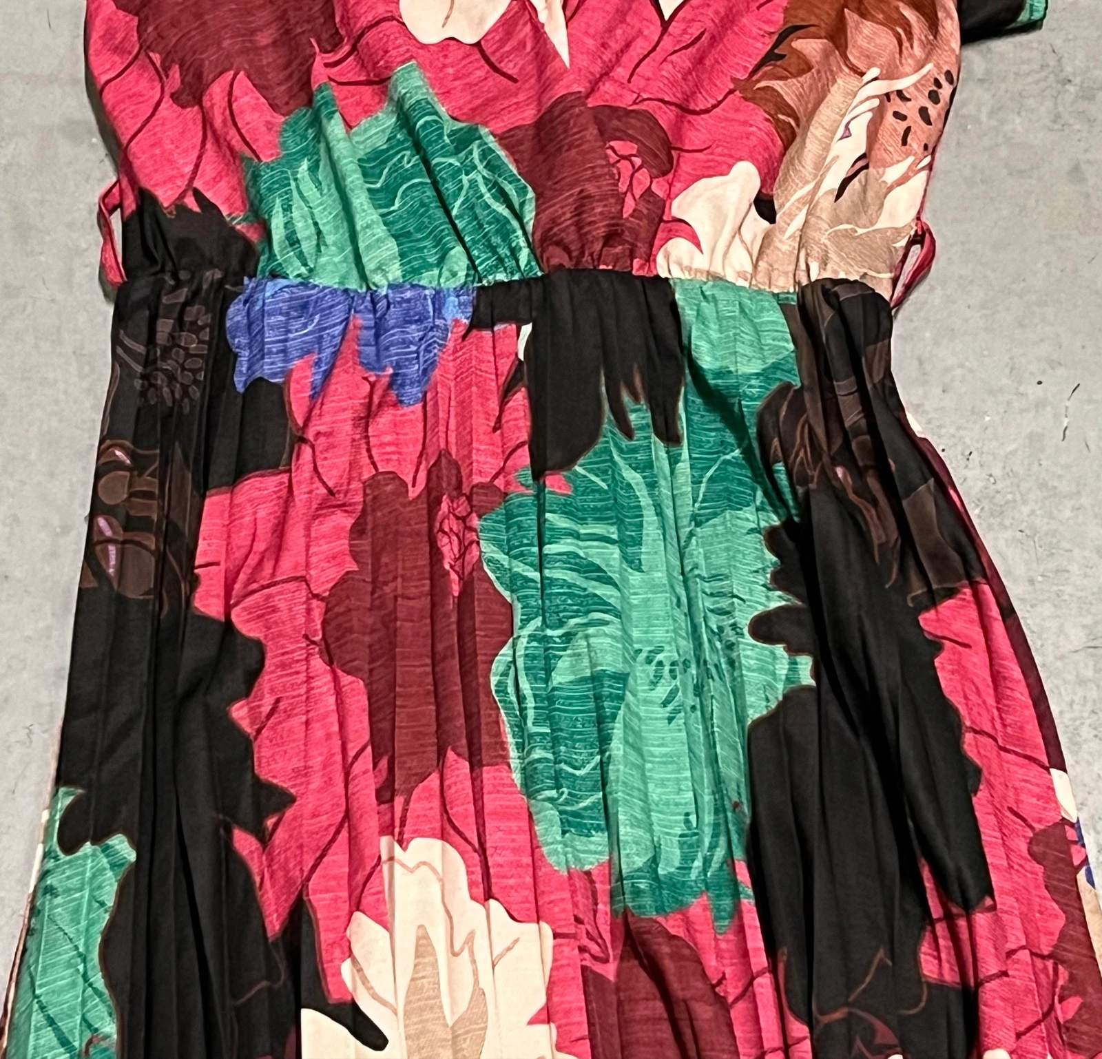 Vestido satinado largo floral multicolor – photo 9